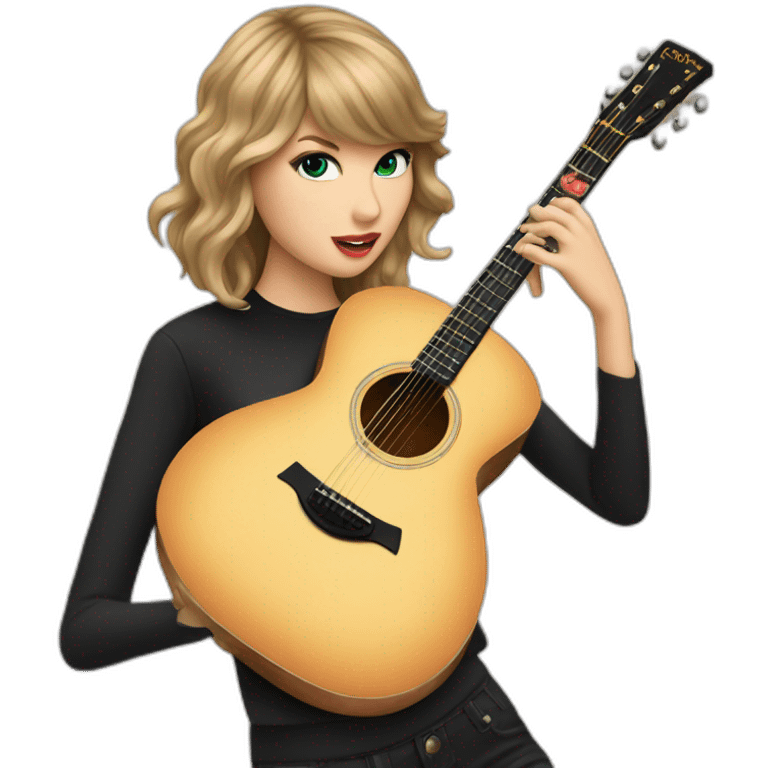 Taylor Swift playing guitar emoji