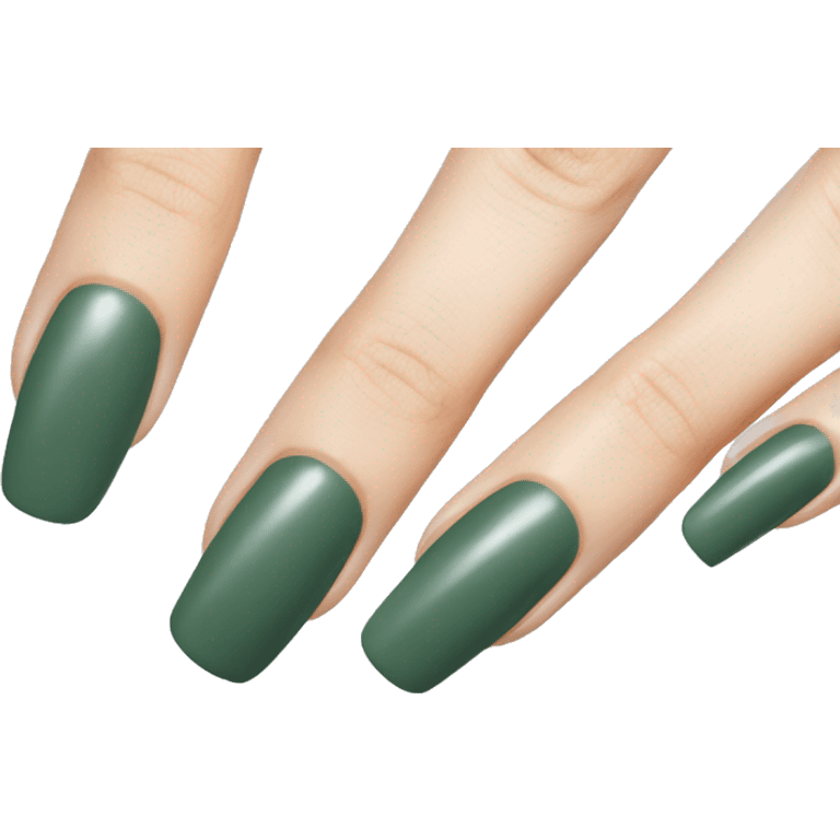 Sage green nail polish  emoji