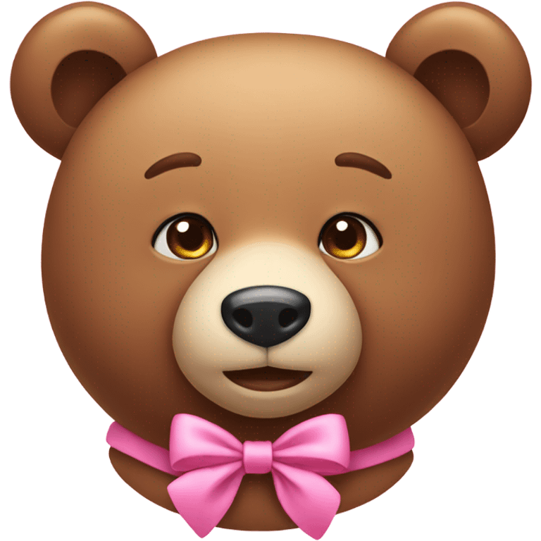 Bear with pink bow emoji