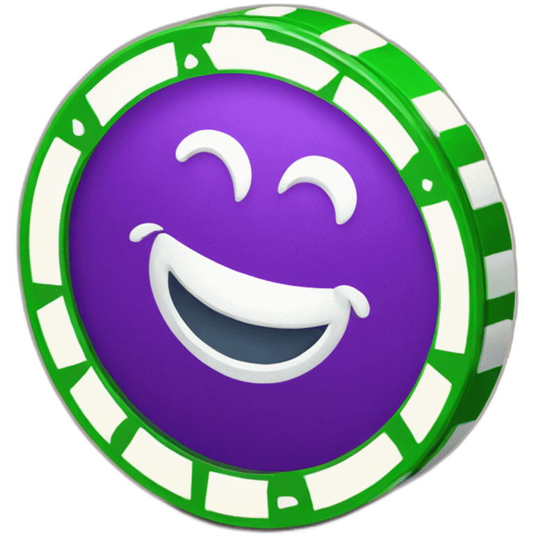 casino chip with logo emoji