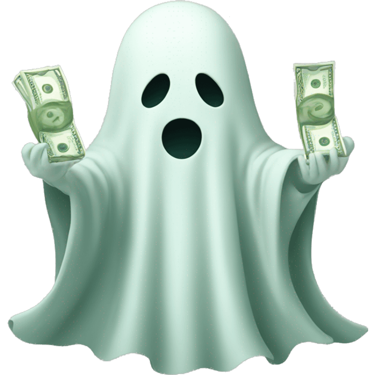 ghost with money emoji