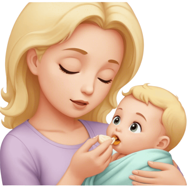 mom feed baby emoji