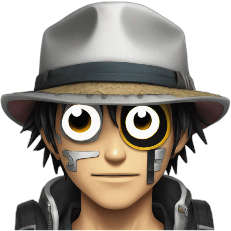 luffy cyberpunk emoji