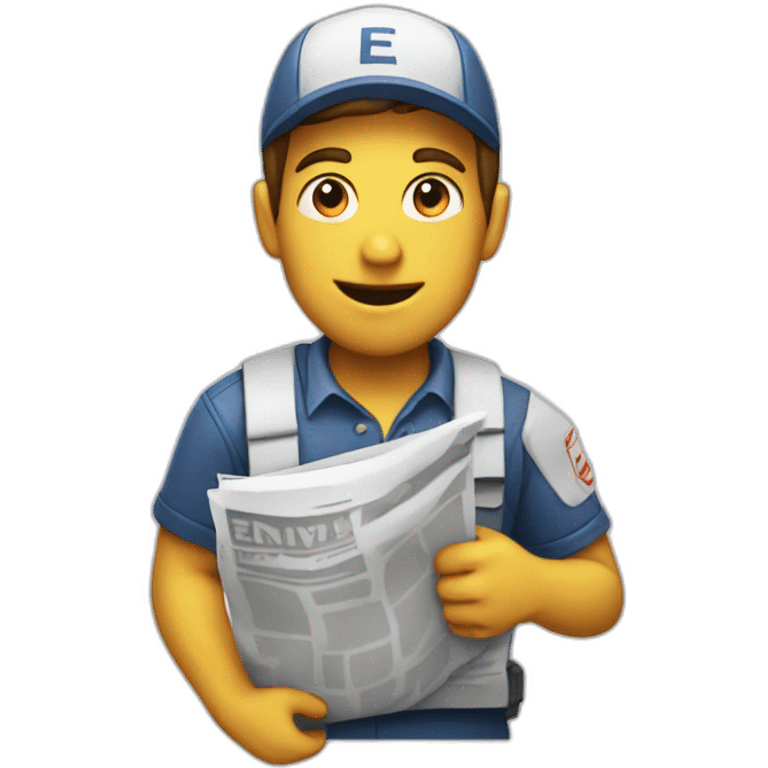 newspaper delivery boy emoji