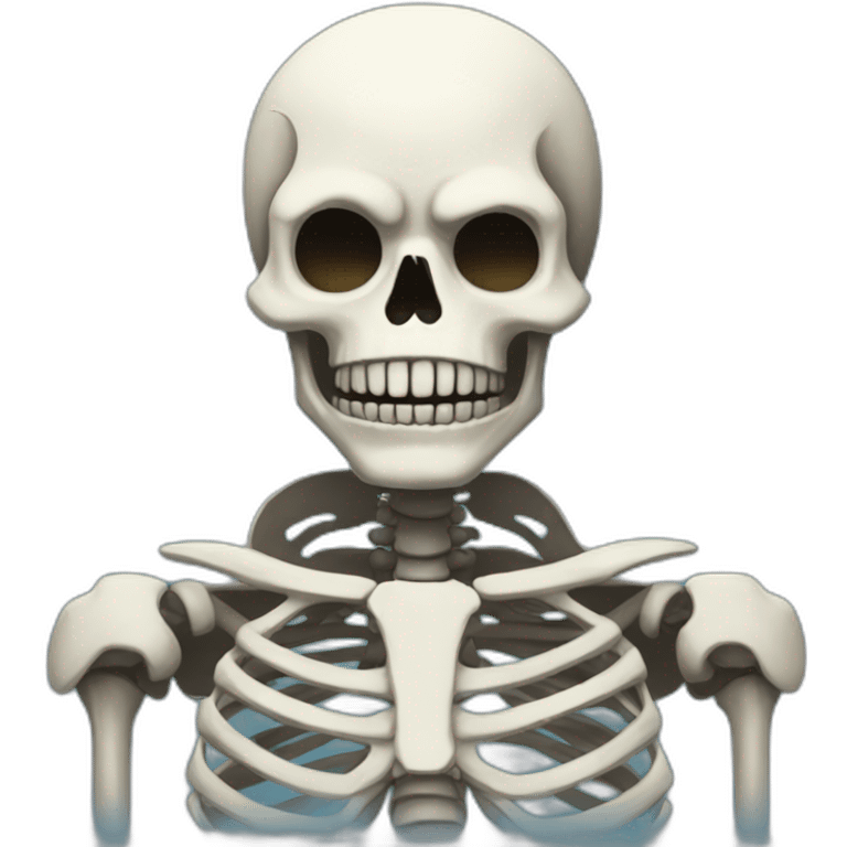 sans undertale, skeleton, cartoony emoji