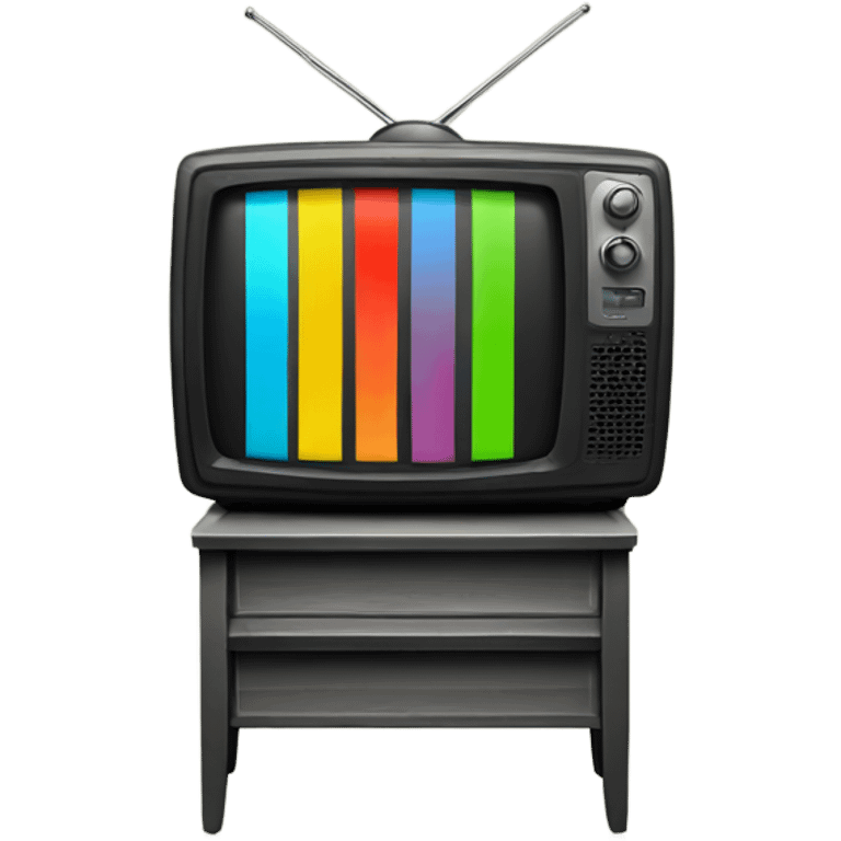 Television with vertical colors bars emoji