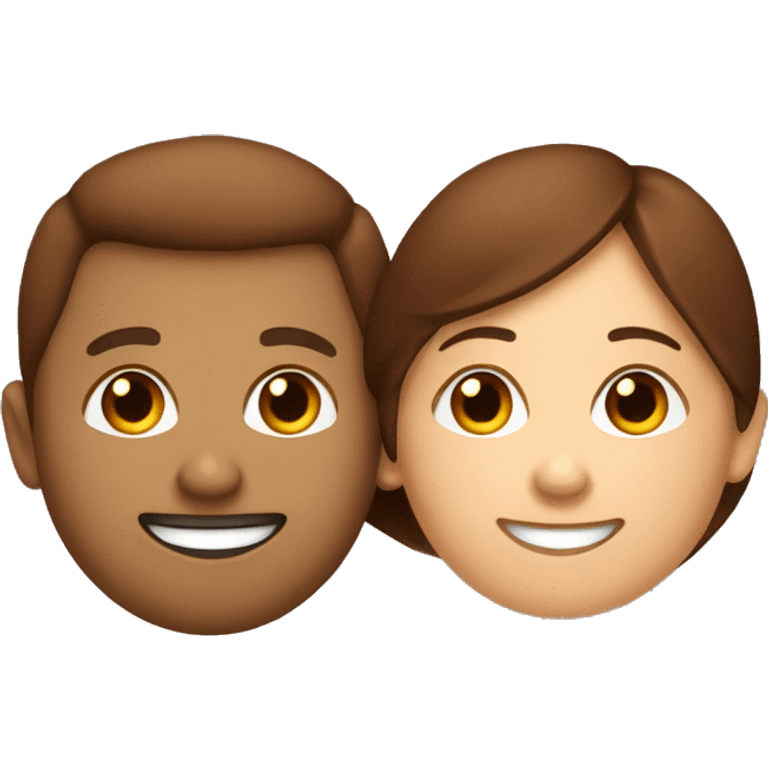 Pareja con corazón marron emoji