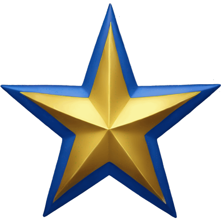 Blue & gold star  emoji