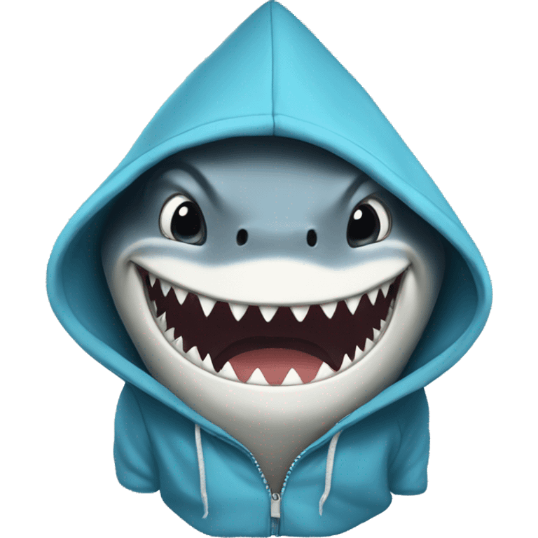 Shark with a hoodie emoji