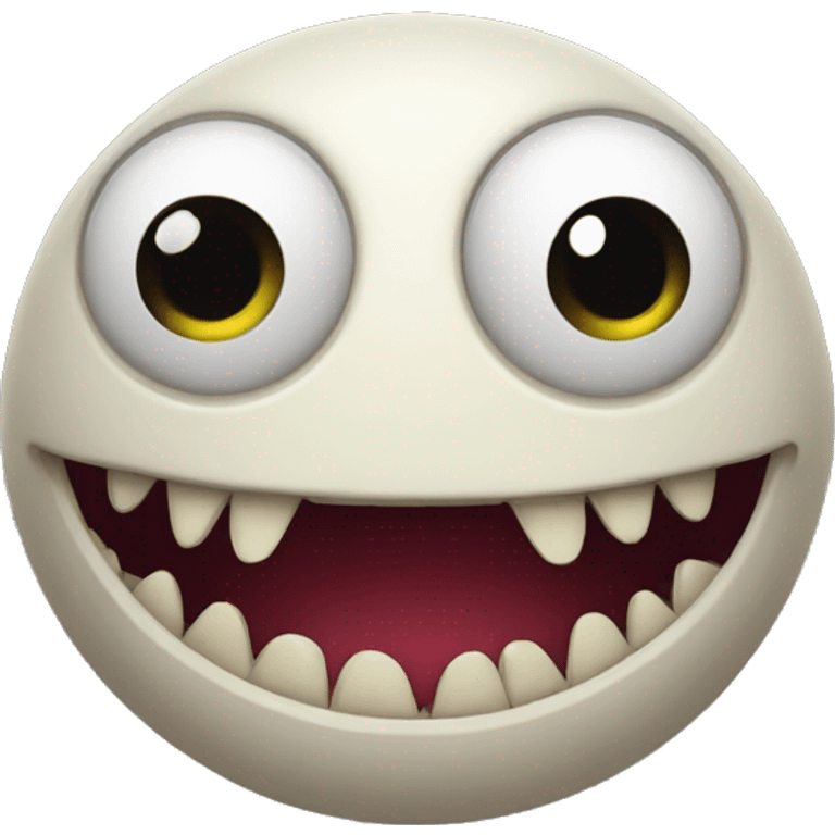 Smiley face monster emoji