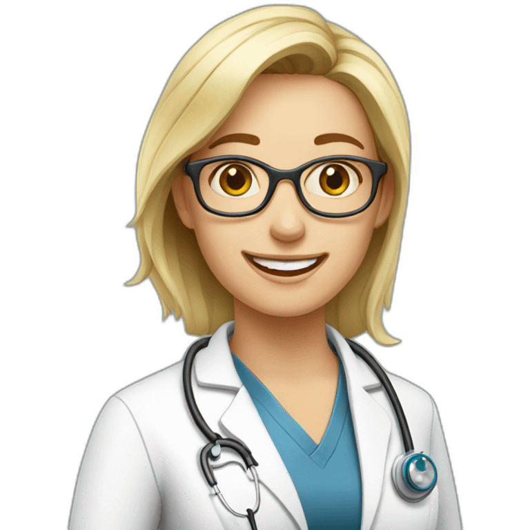 european doctor-woman-happy emoji