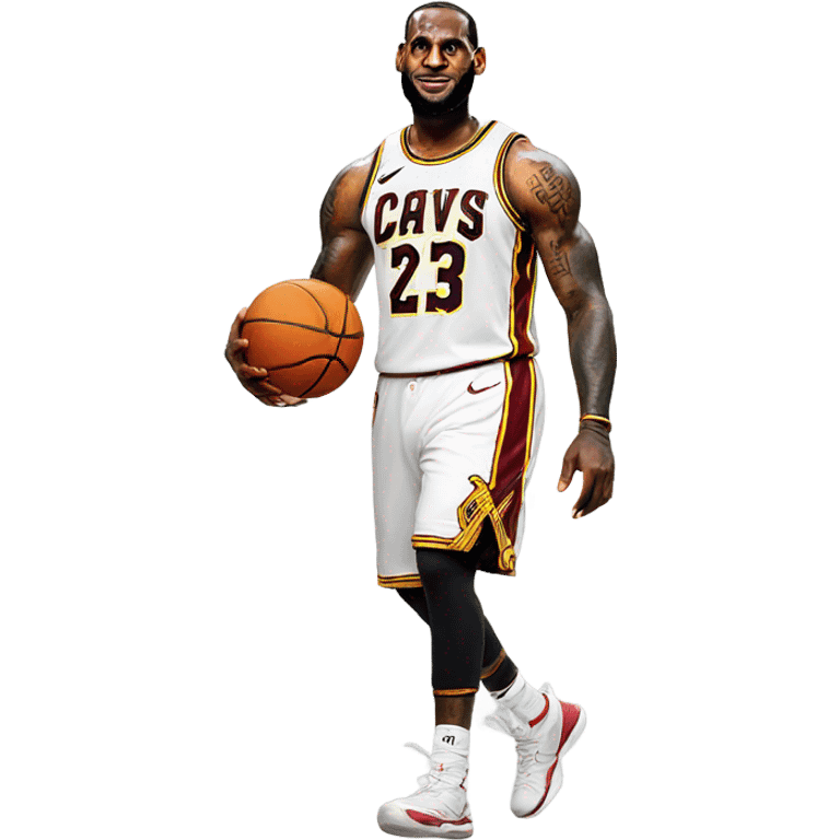 LeBron James with basketball  emoji