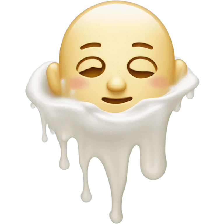 Face covered in milk liquid emoji