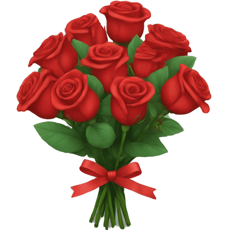 Red roses bouquet emoji