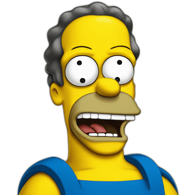 Homer Simpson with flag of Gabon emoji