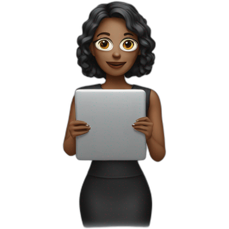 designer woman with tablet emoji