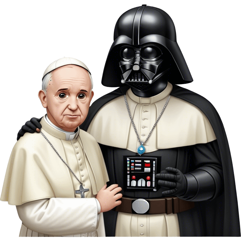 Papa Francisc with drath vader  emoji