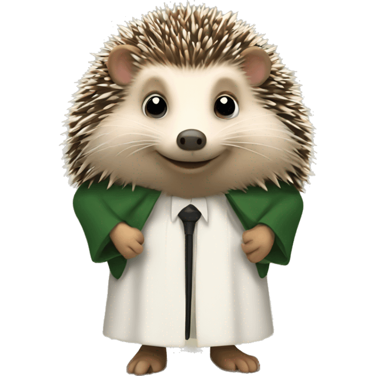 Hedgehog that is dressed like a judge  emoji