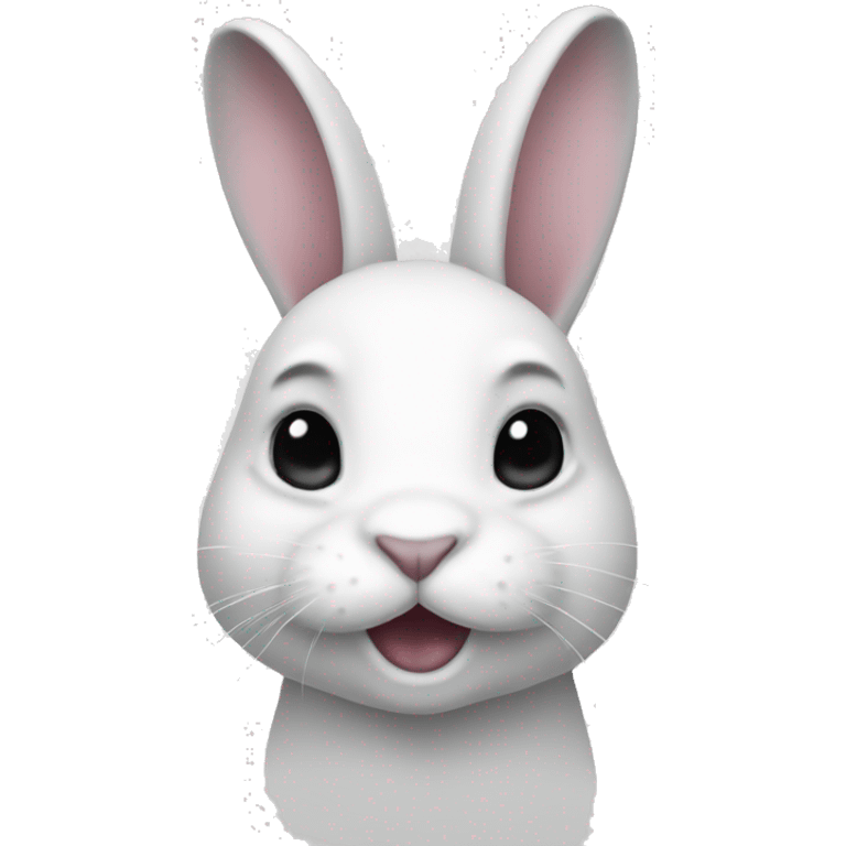 White bunny with black spots emoji