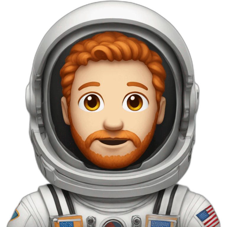 redheaded male astronaut visible face emoji