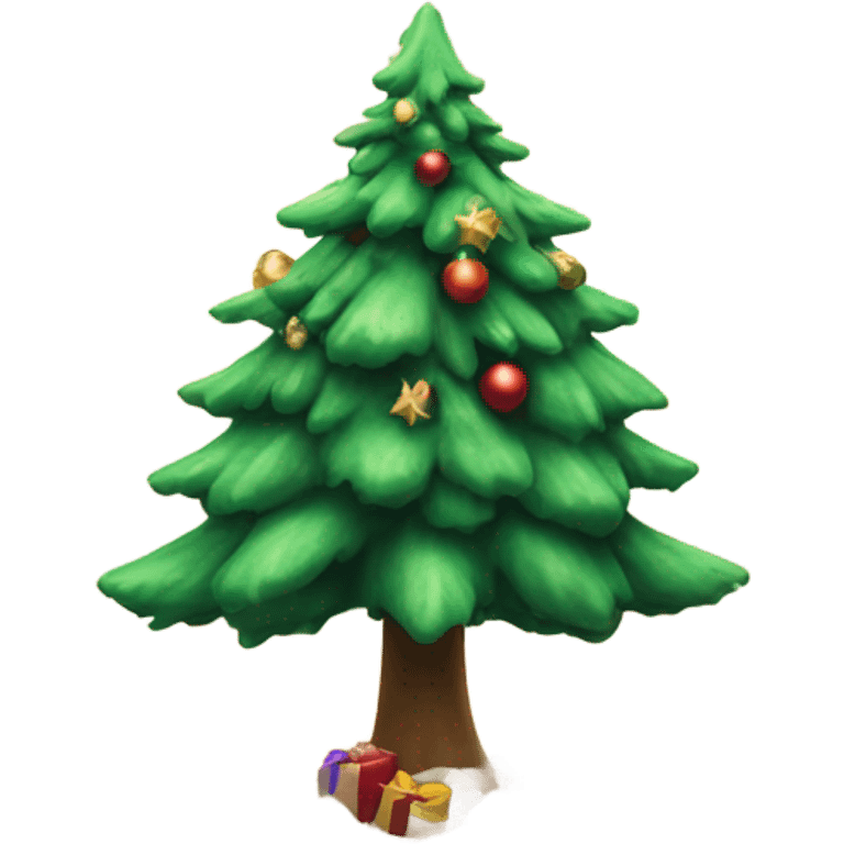 Christmas tree on the beach emoji