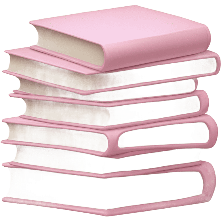 Stack of pale pink books emoji