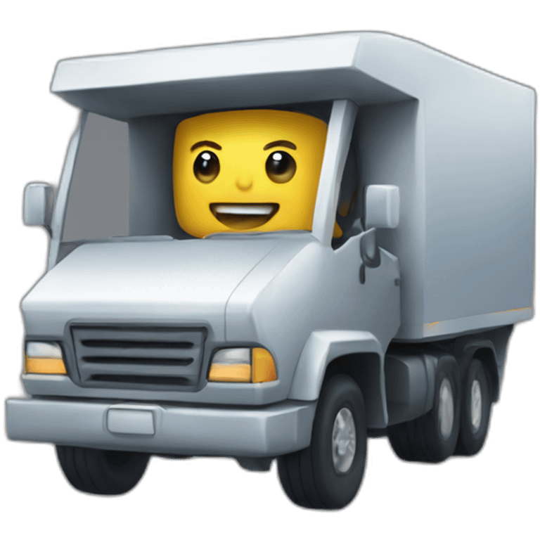 Cyber truck as a person emoji