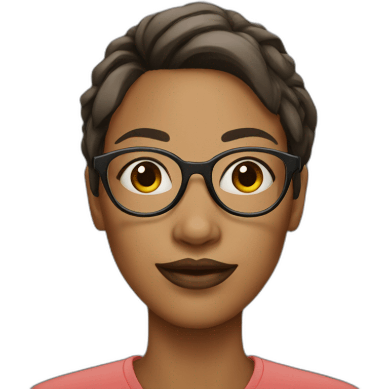 woman with nose ring and glasses emoji