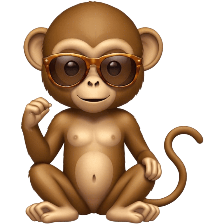 Monkey with sunglasses emoji