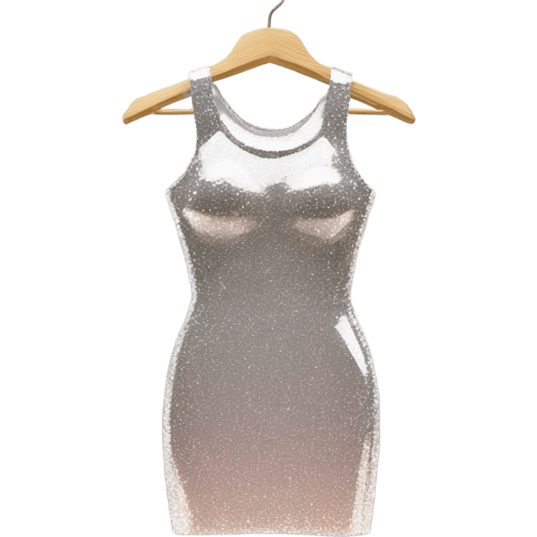 sparkly short bodycon dress on hanger emoji