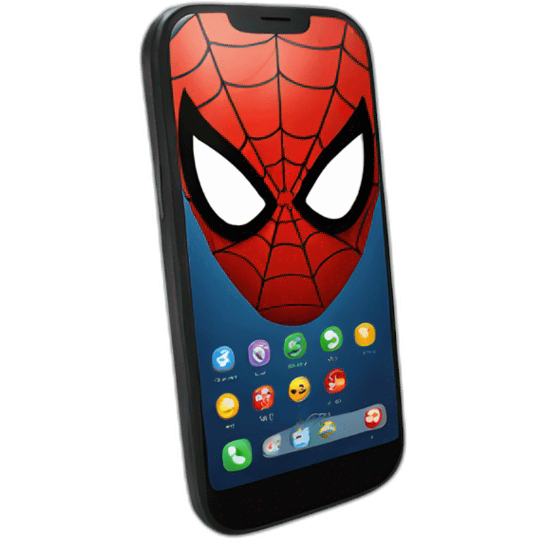 Spiderman phone emoji