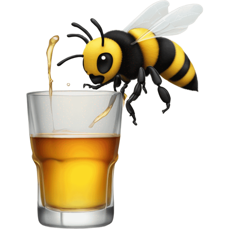 Bumblebee drinking whiskey  emoji