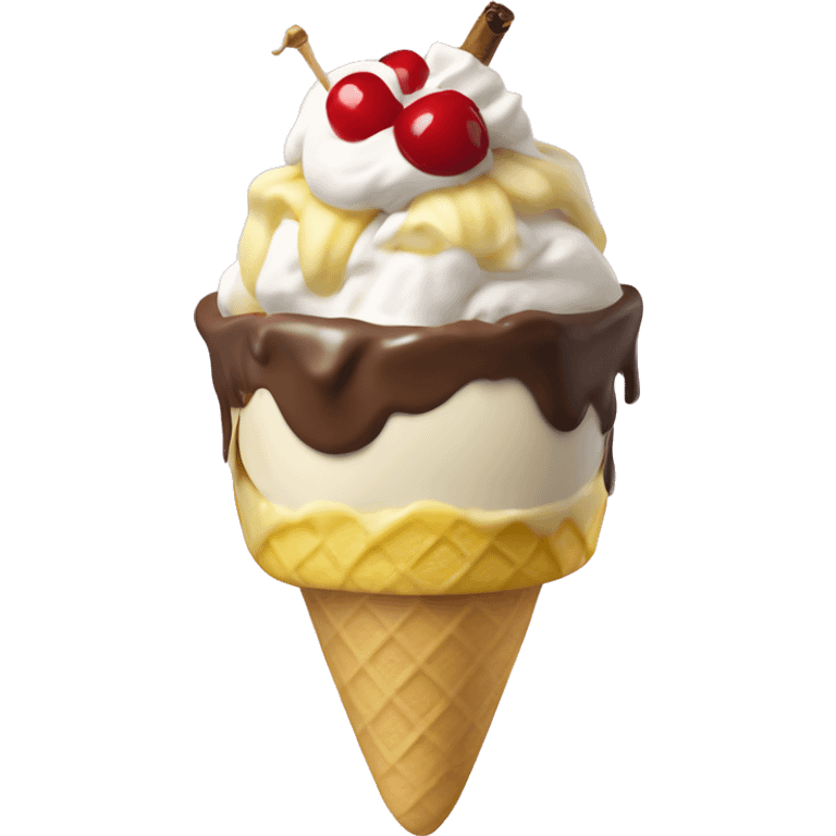 banana split sundae ice cream emoji