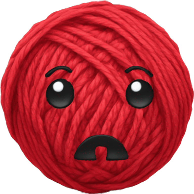 Red Ball of yarn emoji