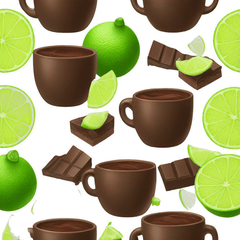 Cup chocolate lime emoji