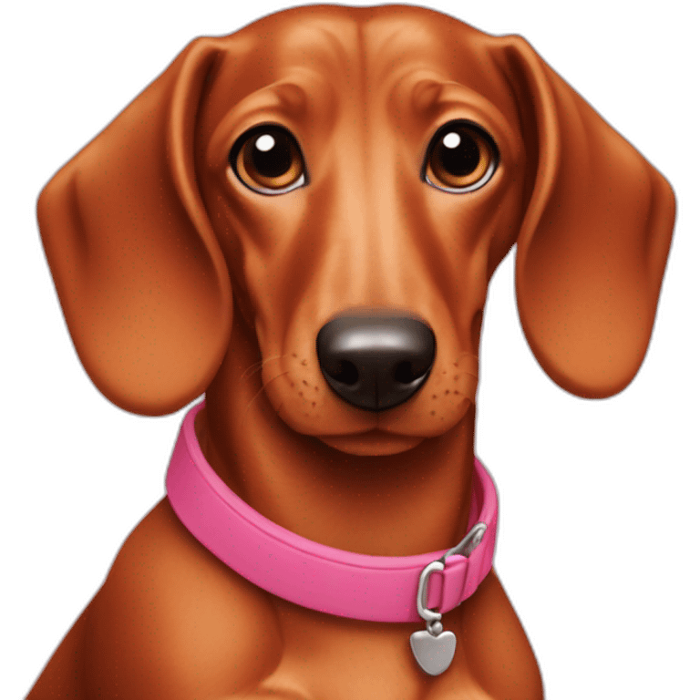 dachshund-red coat pink nose emoji