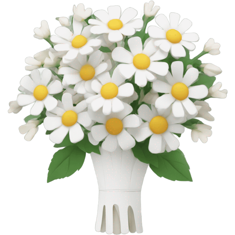 White Flower bouquet in paper emoji