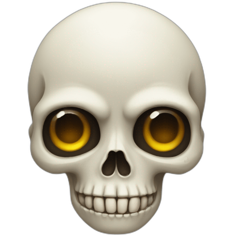 Funny weird silly skull emoji