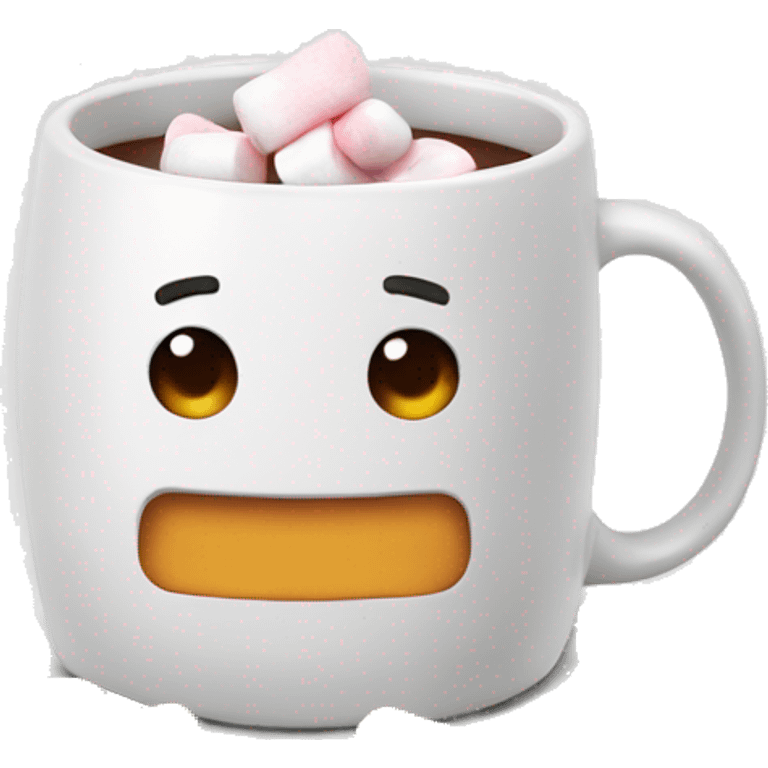 New Year's mug with marshmallows emoji