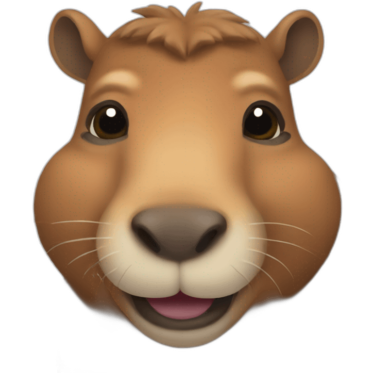 Capibara smiling emoji