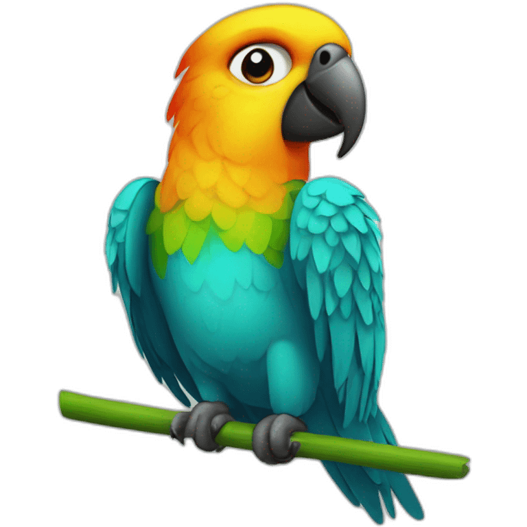 a parrot swearing emoji