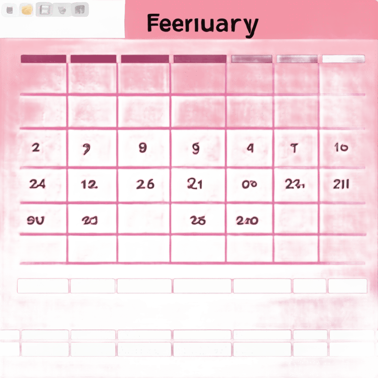 Pink calender with only words: 28 February  emoji