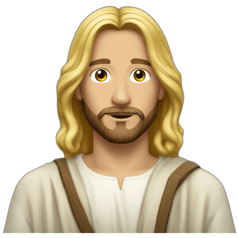 jesus blond cheveux court emoji