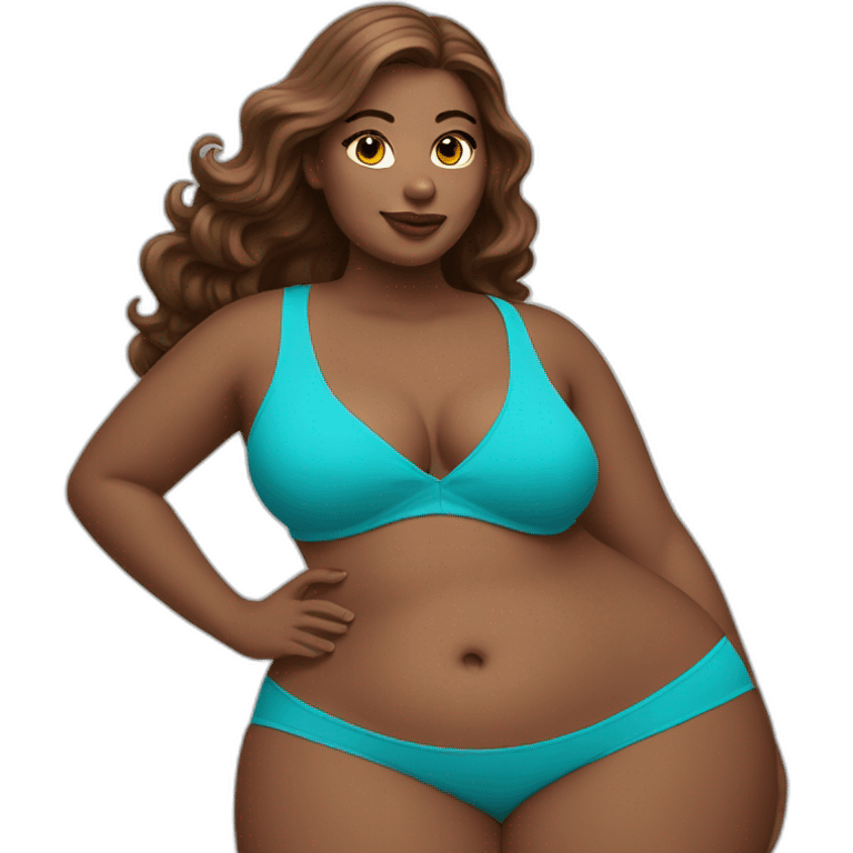 Curvy woman wearinf bikkini emoji