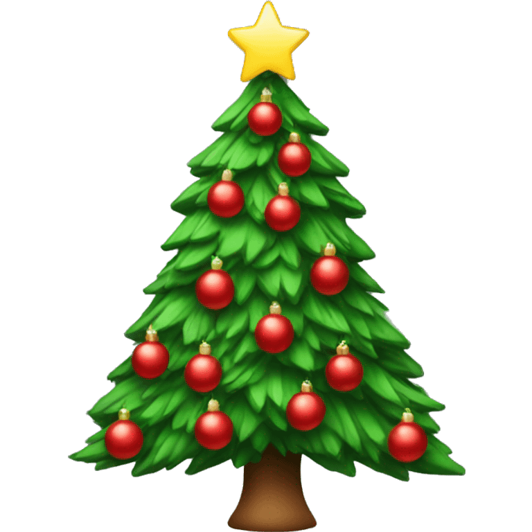 Christmas tree with red decorations emoji