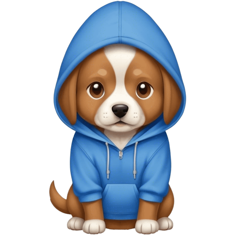 Dog wearing hoodie emoji