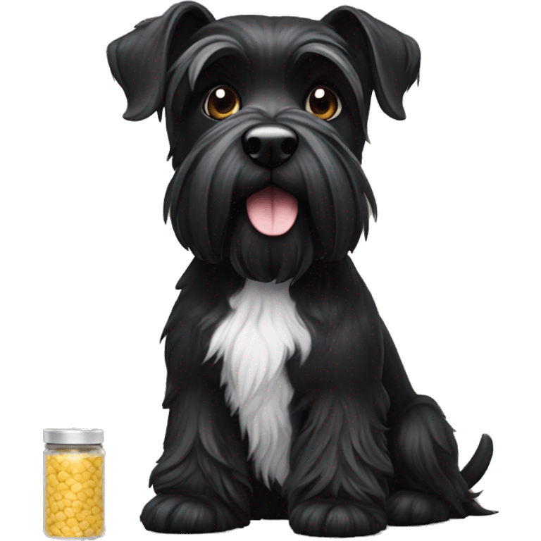 black terrier whit a schanuzer salt pepper emoji