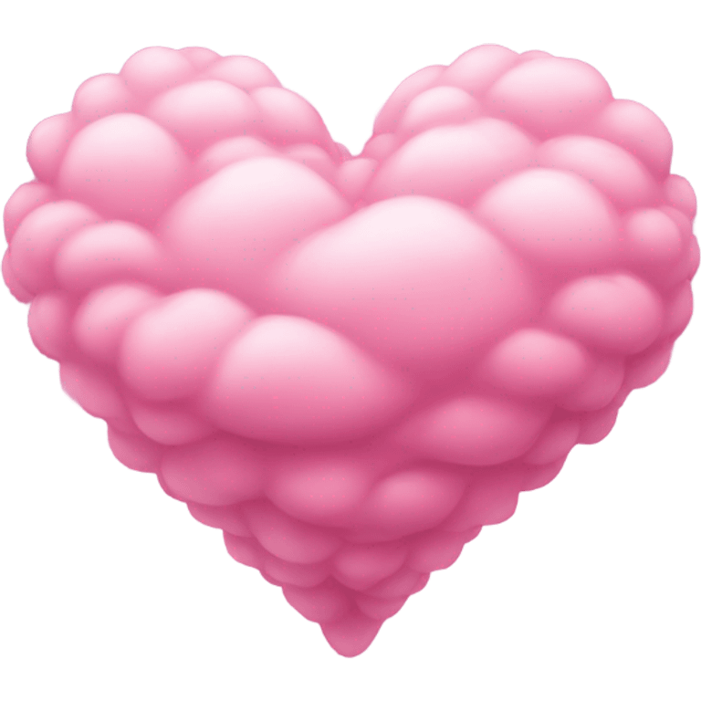 corazón rosa sobre una nube emoji