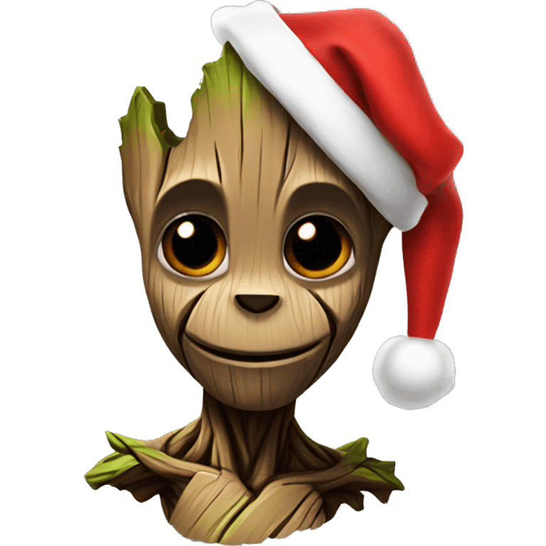 groot in a santa hat emoji