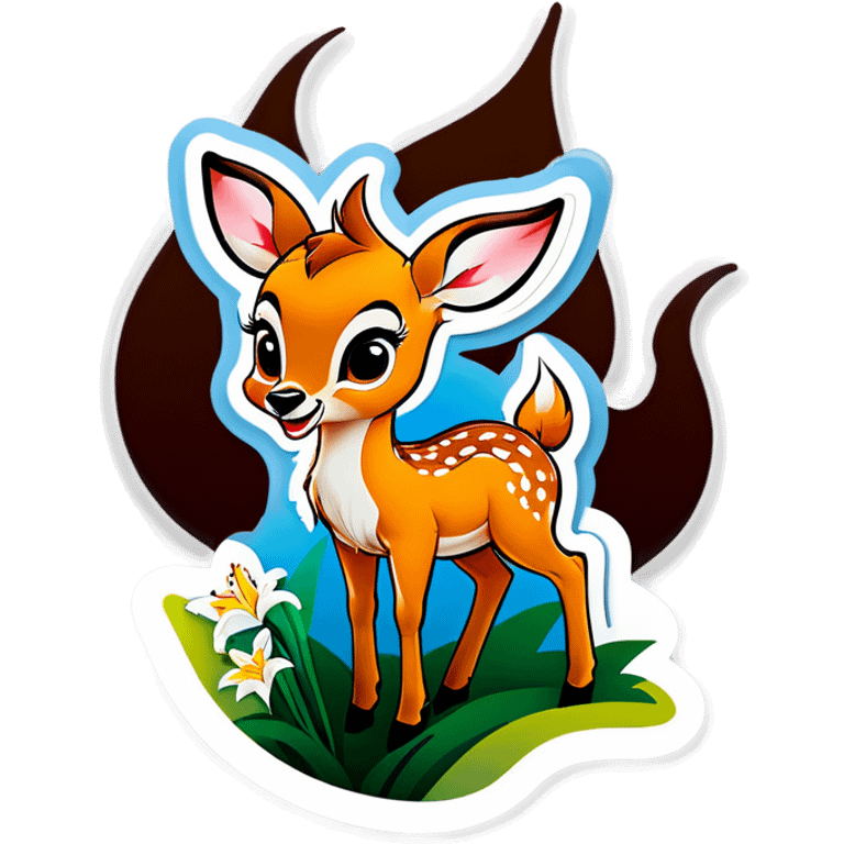 Bambi with lily emoji